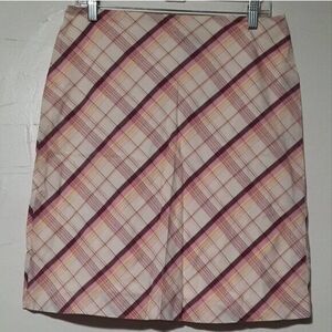 American Eagle Skirt Ladies 6 pink plaid pencil‎ skirt